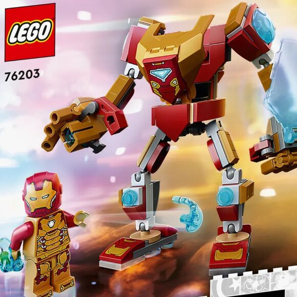 Brand New Lego Marvel Iron Man Mech Armor 76203 Building Kit - Picture 4 of 8